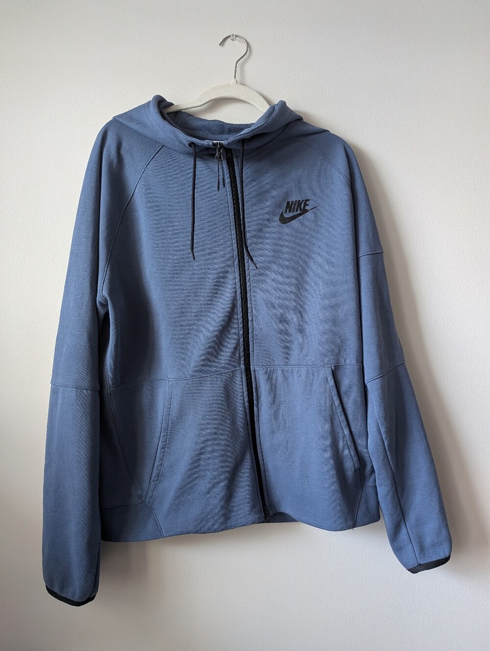 Nike Tech Fleece Essentials Full Zip Hoodie Jacket Blue Size L
